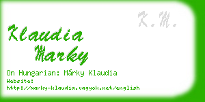 klaudia marky business card